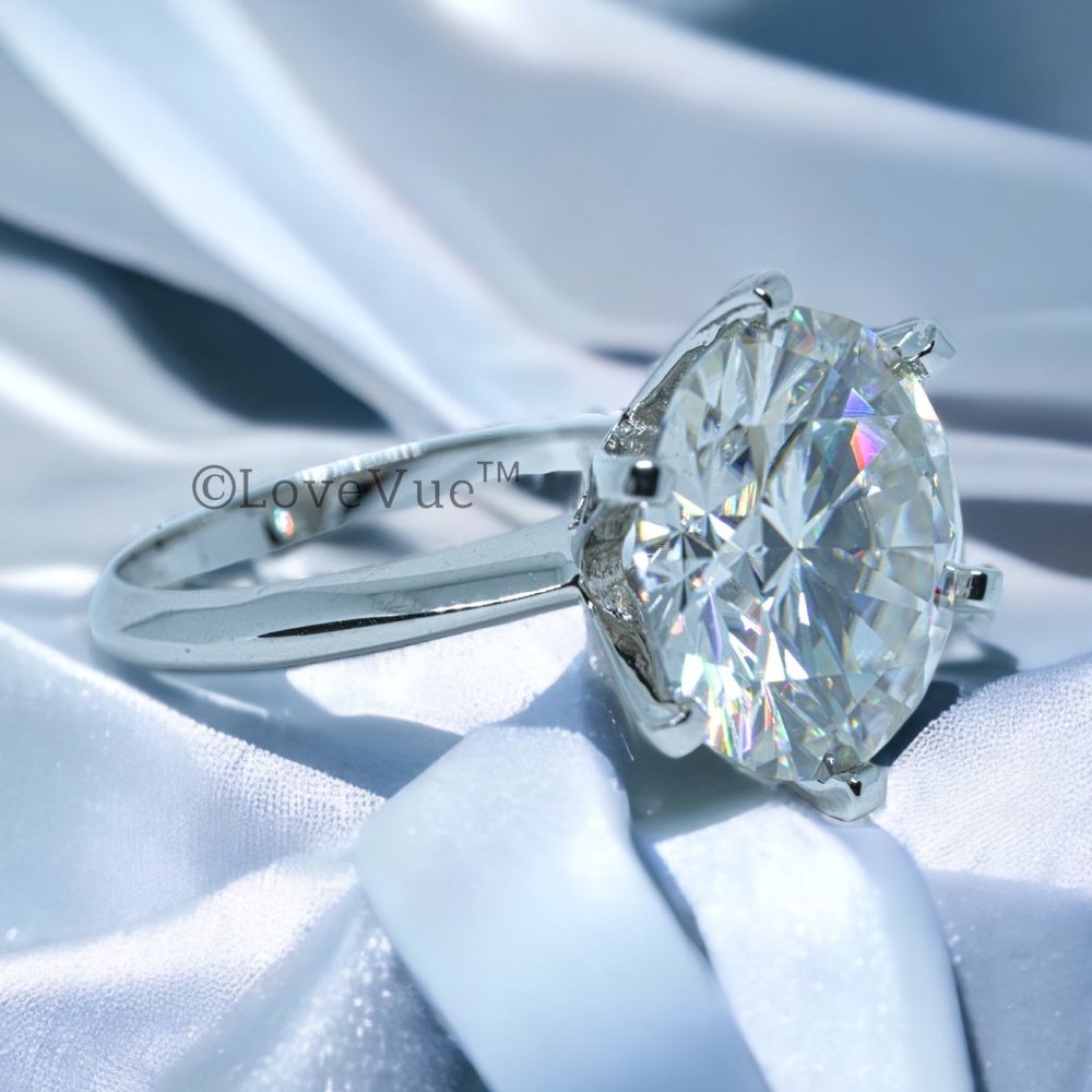 Certified 10ct. t.w. Diamond Large Brilliant Solitaire Engagement Wedding Ring - Picture 6 of 16